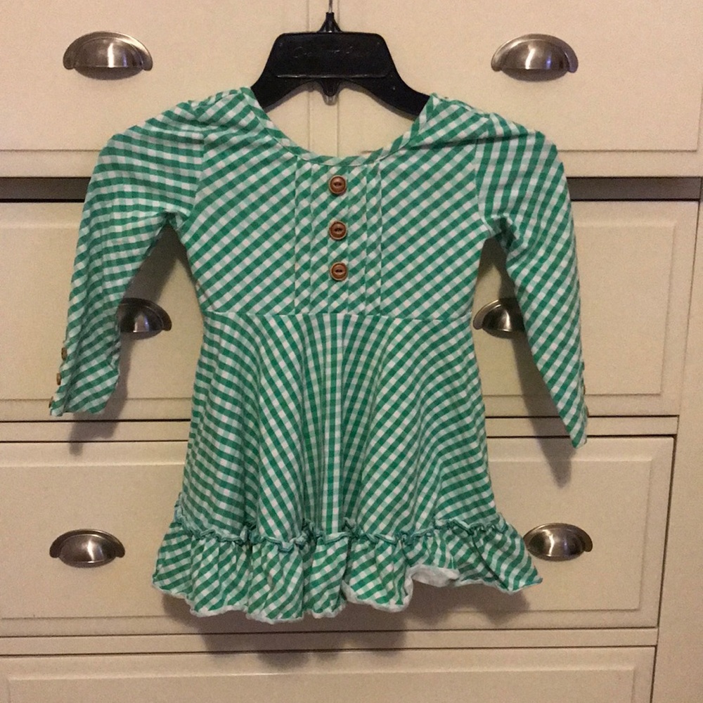 Serendipity by Shrimp & Grits Kids | Ruffle Gingham Print Dress size XS 3t/4t